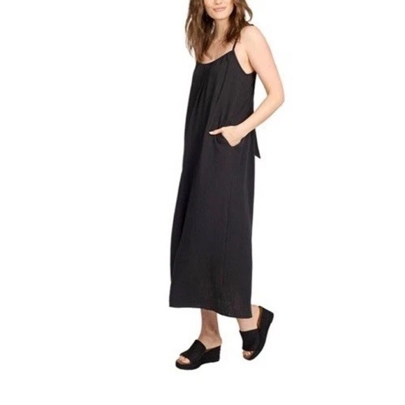 Sol Angeles New Gauzy Maxi Dress Black Size Xsmall /Small NWT cotton Flowy - Picture 4 of 13